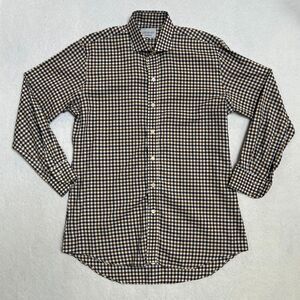 Mens Ledbury Long Sleeve Button Down Gingham‎ Check Dress Shirt Size 16.5 42 EUC